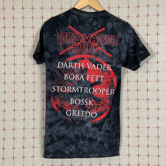 WeLoveFine X Star Wars Lord Vader Rising Gray Tie Dye Shirt Men’s Size Small New - Picture 3 of 5